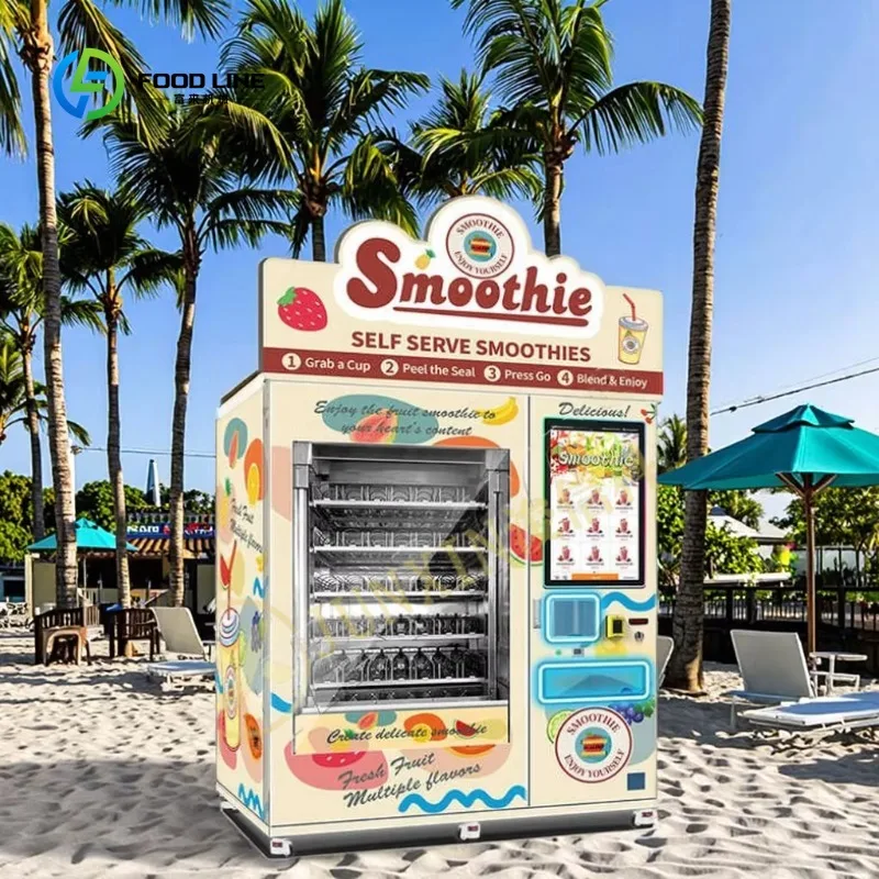 Customized Smoothie Vending Machine SDK Cloud-Based Management ADA Compliant Compressor Cooling 20-150 Capacity Touchscreen