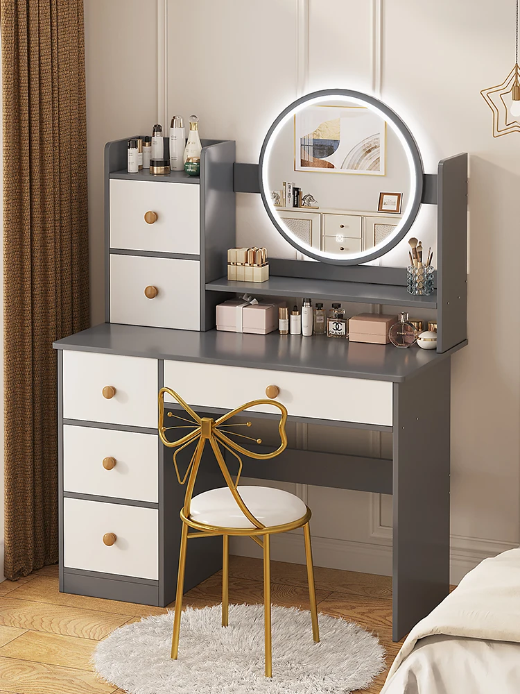 Modern simple small apartment desk dresser integrated dressing table cosmetic cabinet