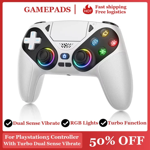 Para controlador ps5 inalámbrico para accesorios ps5, controlador de consola para Turbo Dual Sense, programación de vibración, Bluetooth, Pc Gamepad