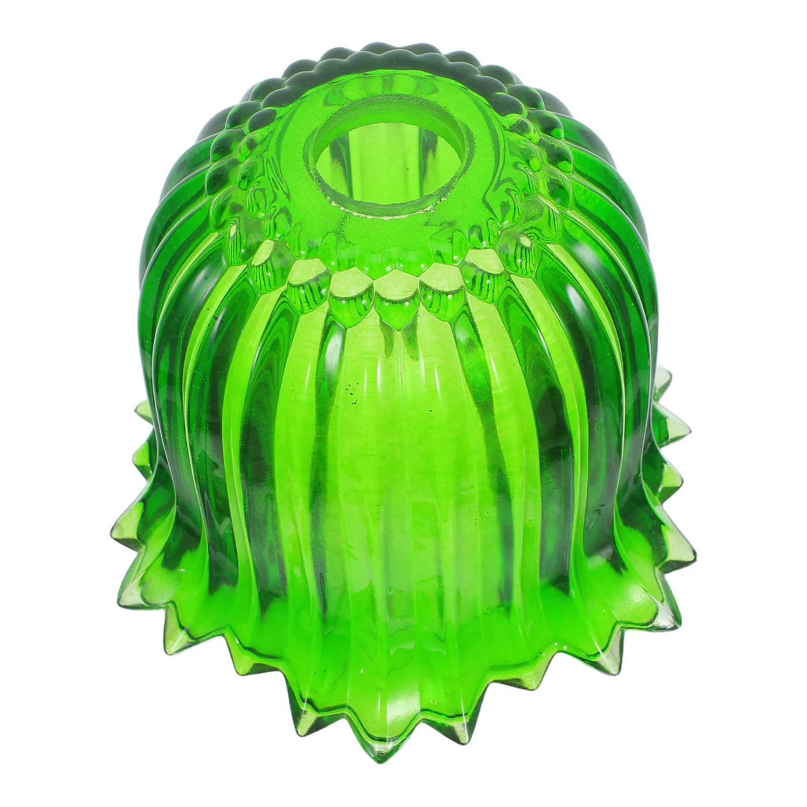 

Small Green Lampshade Flower Shape high-transparency Glass Vintage Lampshade For Pendant Light E14 Lamp Light Bulb 35mm Hole