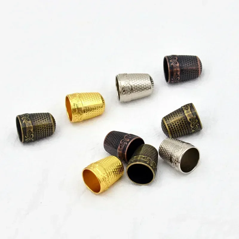 縫製生地アクセサリー,手工芸品,クロスステッチ,指ぬき,ヴィンテージ純銅,厚手の保護キャップ,新しい
