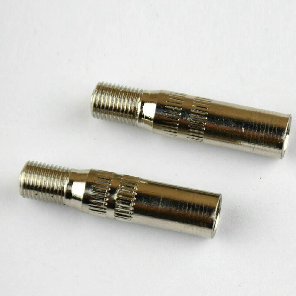 2 pcs Tire Valve Stem Extension for Automobile Motorcycle - Chrome Plated Brass for Consistent Pressure Retention
