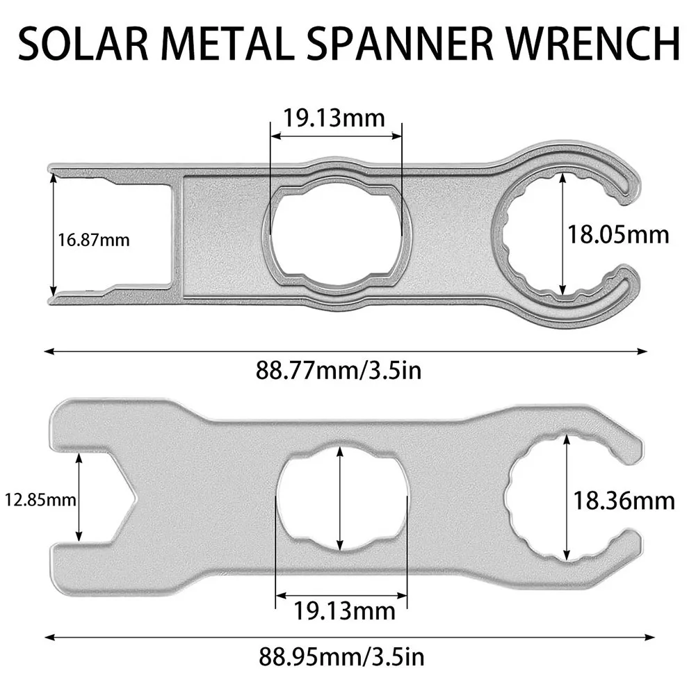 Aluminum Solar Connector Wrench for Photovoltaic Wire Terminations Used in Both Off Grid and Grid Tied Systems