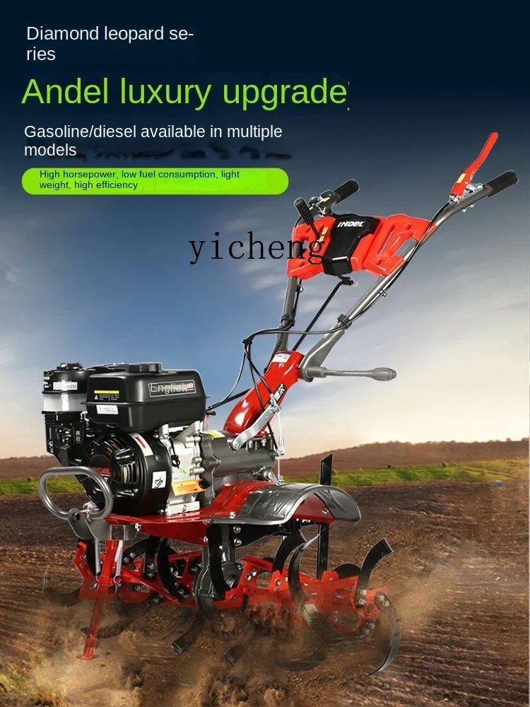 Xl Mini-Tiller Gasoline 5.5 Hp Rotary Tiller Soil Loosening and Weeding Tiller Soil Ripper Ditching