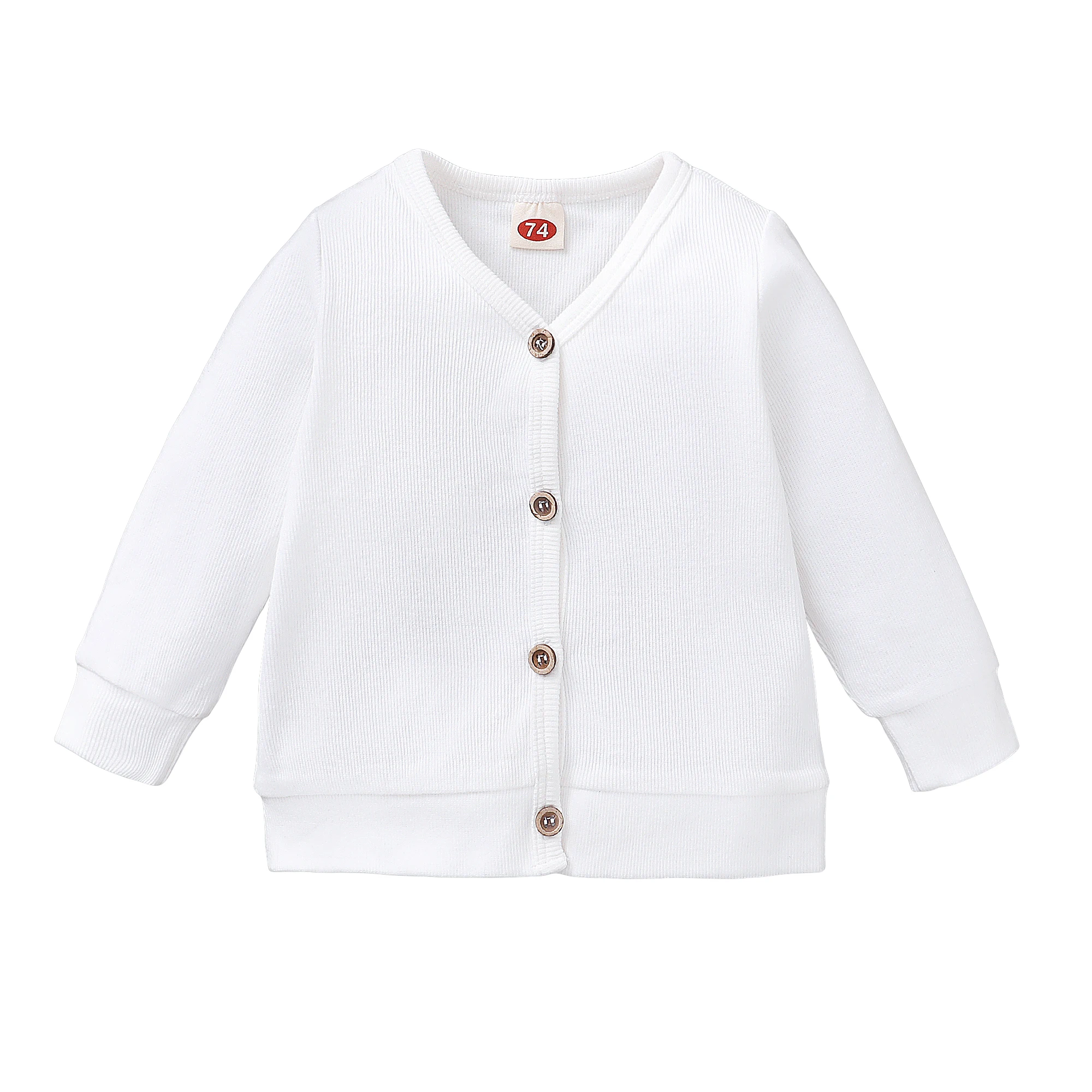 

New Design 2022 Auntum Clothes For Newborn Baby Knit Solid Color Long Sleeve Newborn Baby Tops