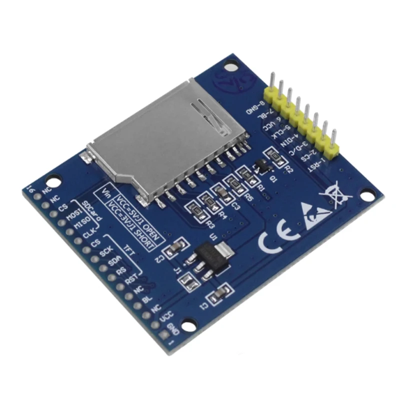 Módulo de Display LCD TFT com Backplane PCB, Porta Serial, Requer Apenas 4 IO, 1.8 ", SPI, 1-50Pcs