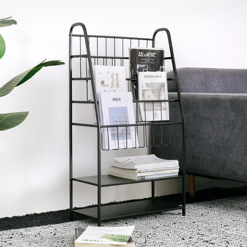 

Bookshelf Magazine Rack Floor Living Room Study Simple Display Rack Modern Multifunctional Creative Flower Rack Toy Storage Rack