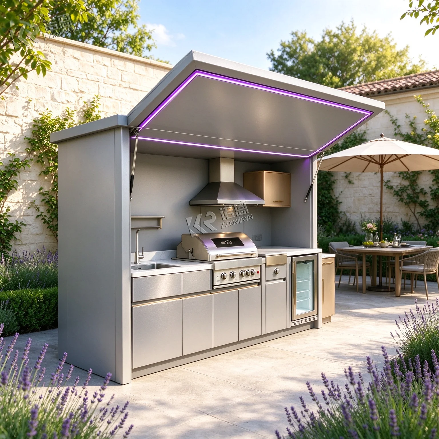 Ultra Violet Blocking Surface Outdoor Kitchen Daily Work Hub For Unenclosed Household Ground Outdoor Kitchen