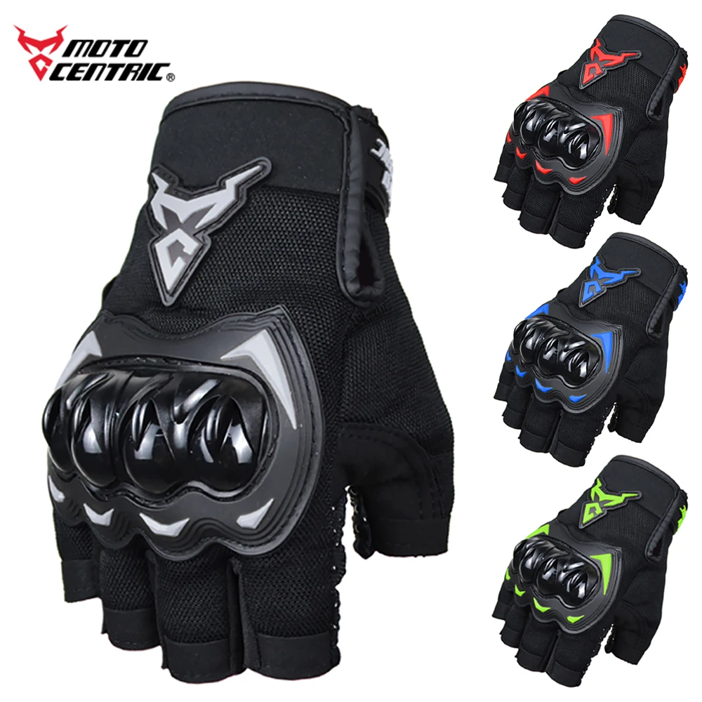 Summer Motorcycle Gloves Half Finger Breathable Motorcyclist Gloves ATV MTB Cycling Gloves Anti-fall Motocross Racing Gloves