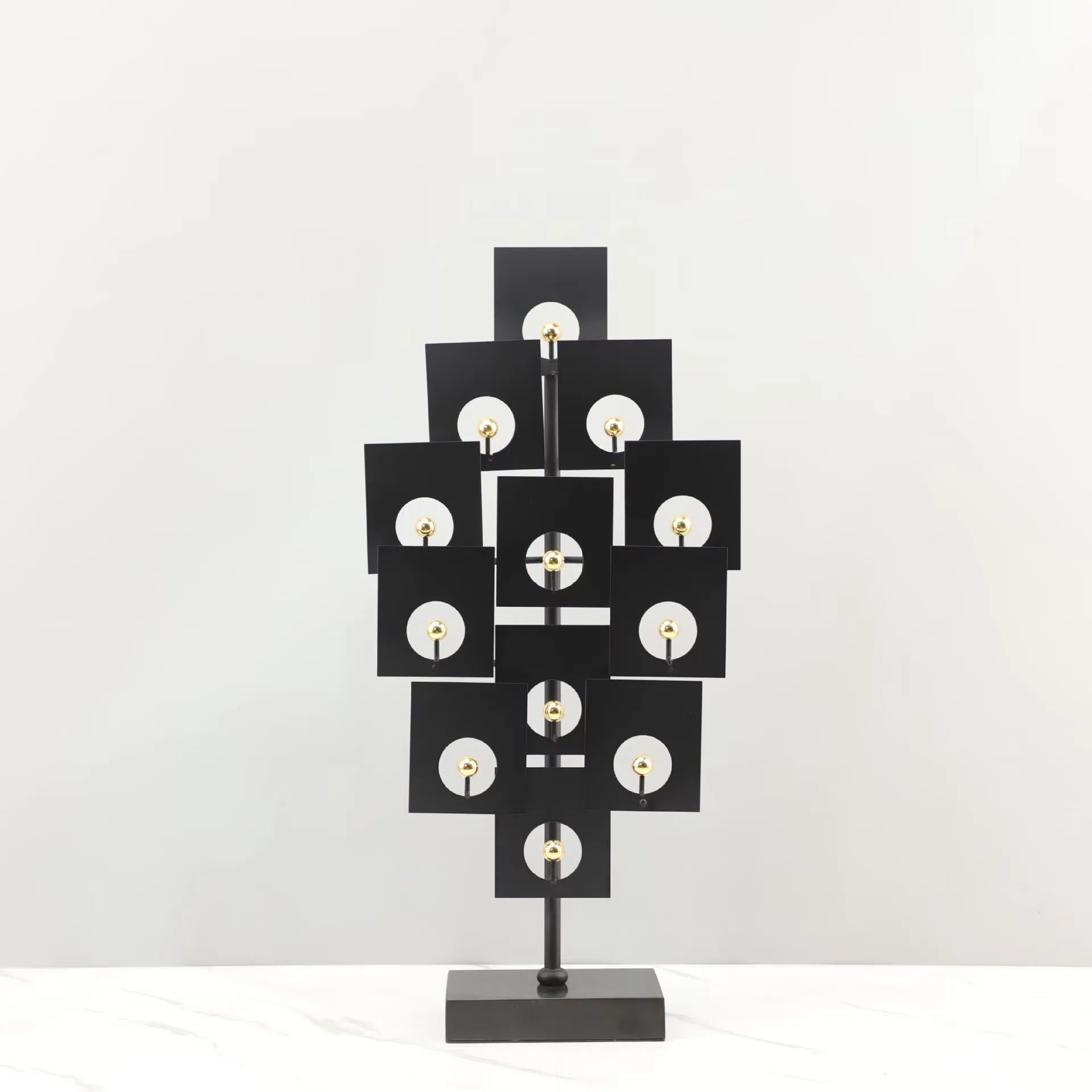 Home Decor Sculpture European Multi layer Metal Art Ornament Living Room Entrance Study Office Desktop Decoration