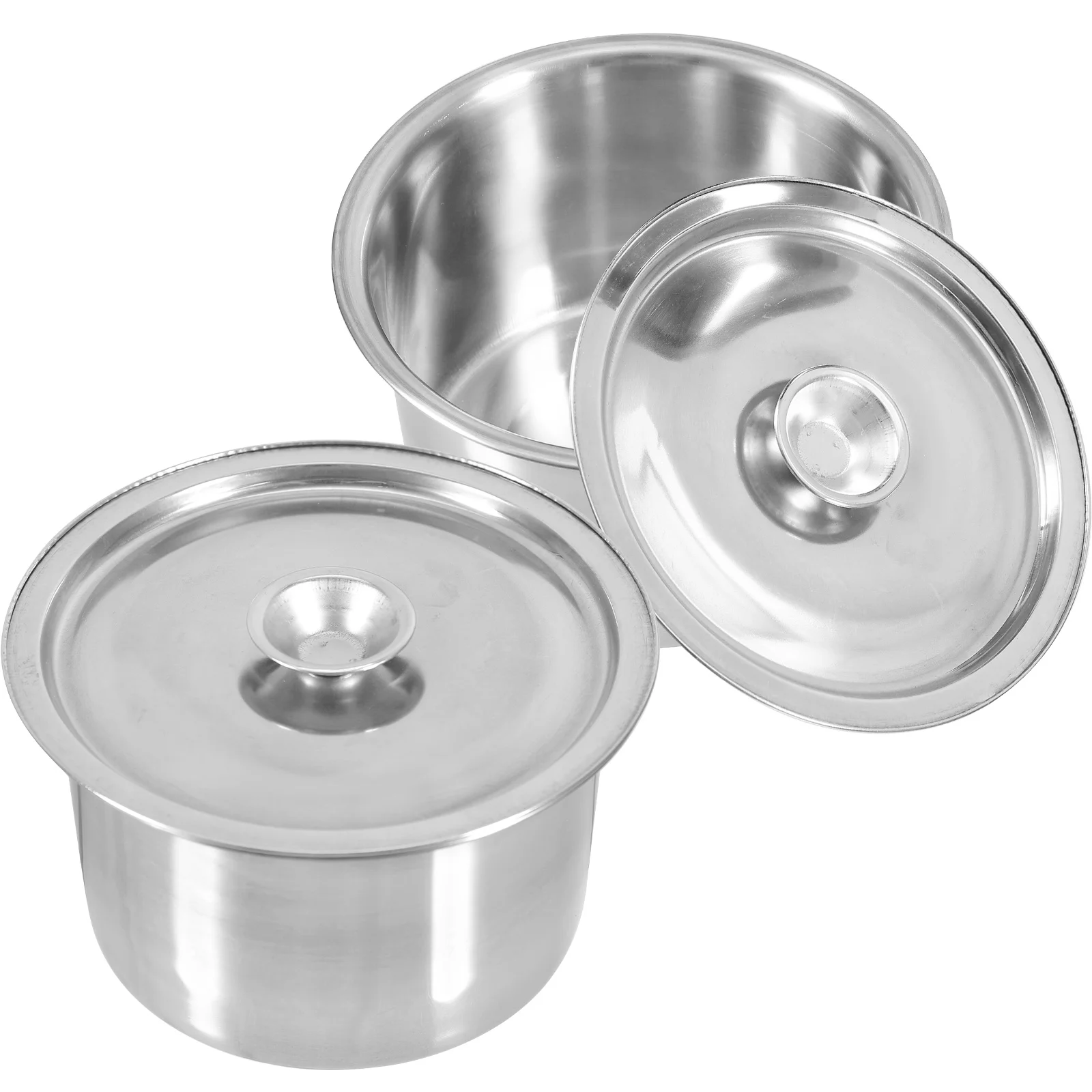

2 Set Stainless Steel Seasoning Jar Silver Spice Container Multifunction Holder Kitchen Condiment Storage Small Space