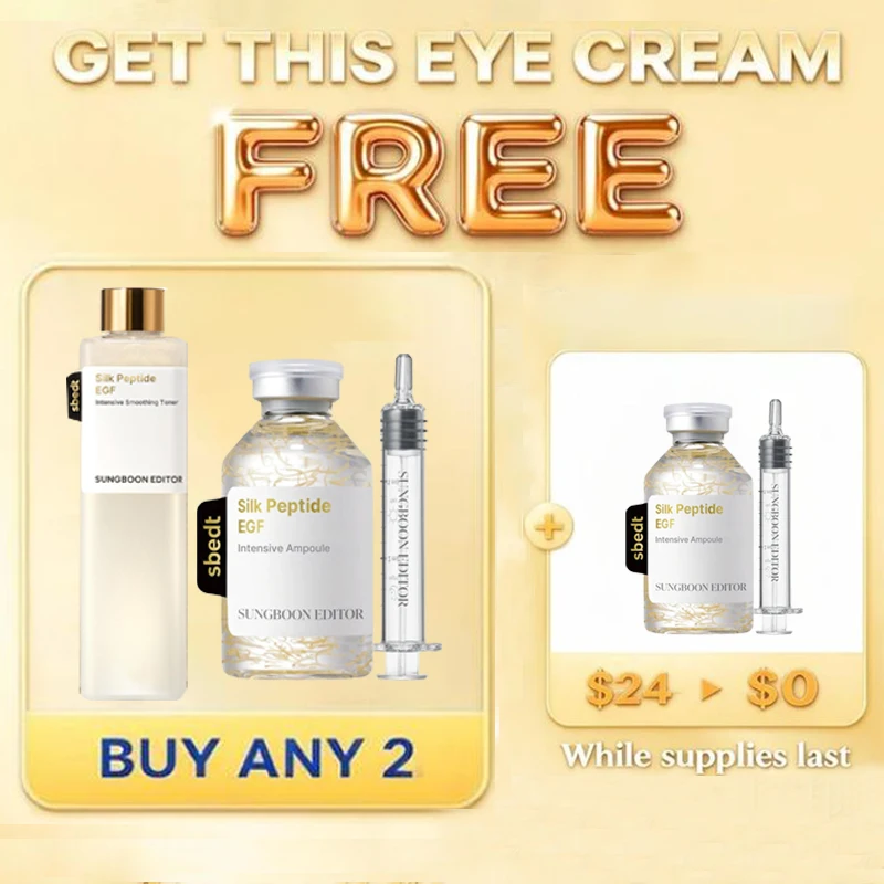 SUNGBOON EDITOR Deep Collagen Serum Silk Peptide Ampoule Peptide EGF Toner, For Face Body Plumping Care Fine Line Smoothing Care