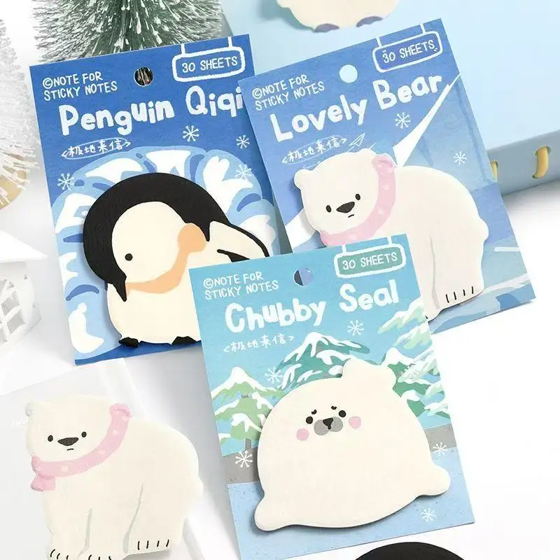 NOTE FOR Polar Letter Series Cute Animal Diary Memo Message Kawaii School Supplies Office School Supplies Accessories Lovely
