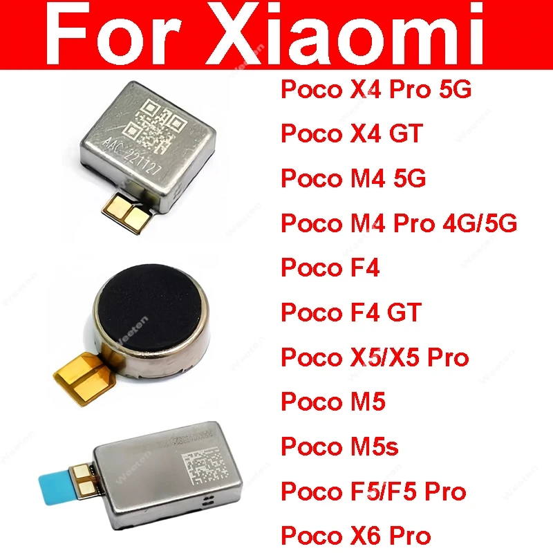For Xiaomi Pocophone Poco F4 X4 GT X5 X6 M4 M5 M5S F5 Pro 5G Vibration Motor Assembly Vibrator Motor Module Flex Cable
