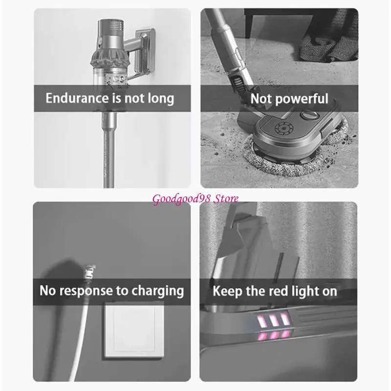 Vacuum Battery Conversion Adapter with Compact Housing for Home Cleanup 