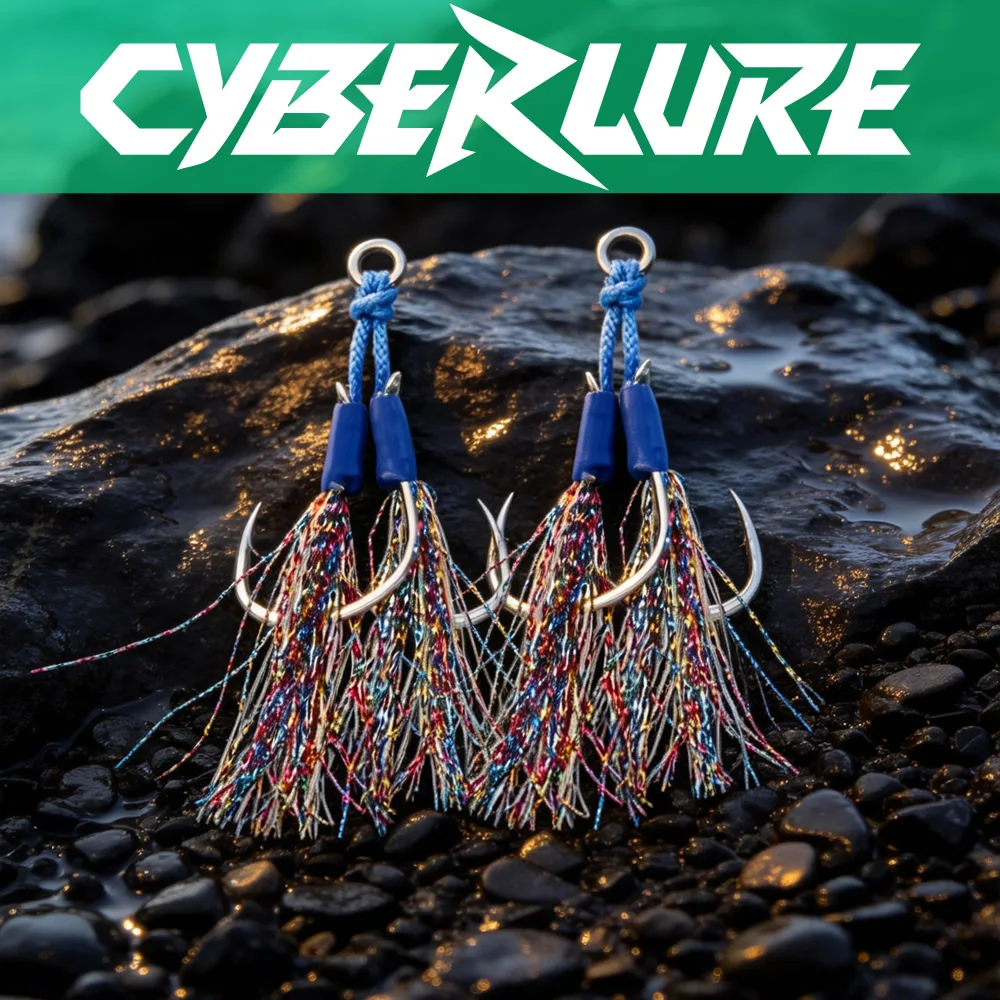 cyberlure-anzol-duplo-de-pesca-maritima-giratorio-com-fio-brilhante-de-engate-rapido-para-pesca-noturna-em-barco-para-marlin