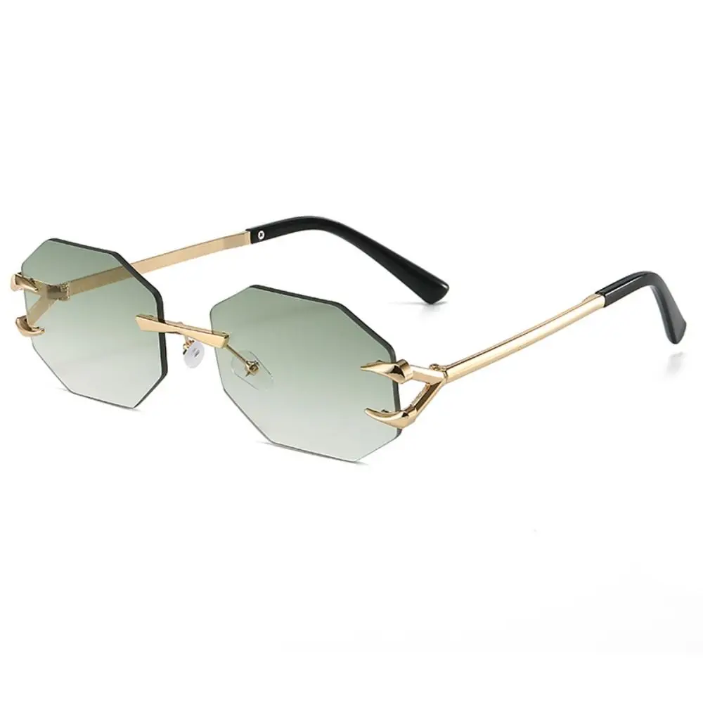 

Модные прозрачные прямоугольные солнцезащитные очки без оправы, солнцезащитные очки UV400 с линзами Ocean, солнцезащитные очки для путешествий и вечеринок