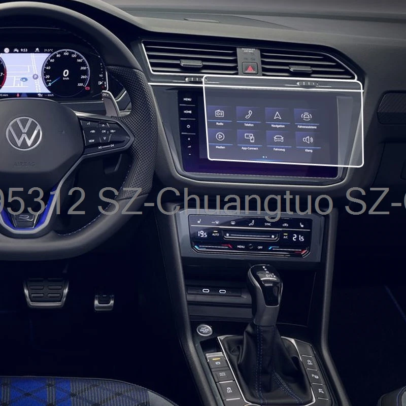 Tempered Glass Screen Protector Film For Volkswagen Tiguan R/VW TiguanR 2021 2022  9.2 inch Car GPS Navigation screen