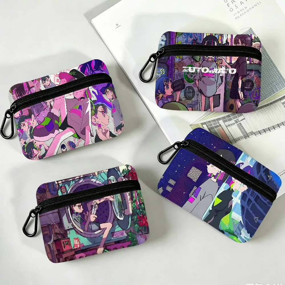 Z-ZUTOMAYO Anime Oxford Fabric Mini Coin Wallet Smooth Zipper Hanging Design Multi-use Small Storage Bag For Travel