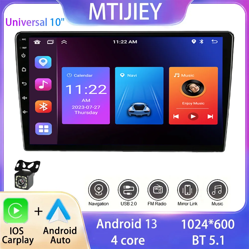 

Car Radio 2 Din Android 13 Auto Carplay Universal 10" for Nissan Honda Toyota Lada Volkswagen Hyundai carplay car stereo