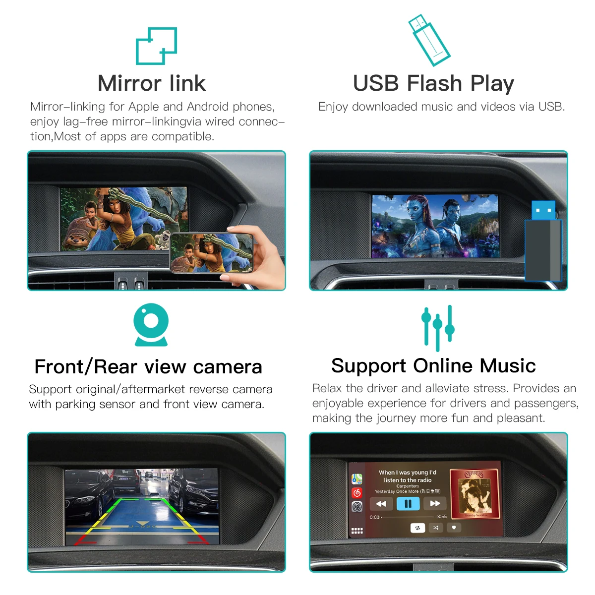 AUTOABC Wireless CarPlay Android Auto for Mercedes Benz A B C E Class NTG4.5/4.7 GLA CLA GLK SLK CLS W204 W176 W246 X204 C117 - Image 4