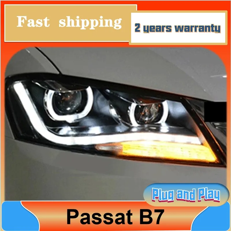 

Car Styling for VW Passat Headlight 2012-2016 Passat B7 Headlamp EUR DRL Turn Signal Low High Beam Projector Lens