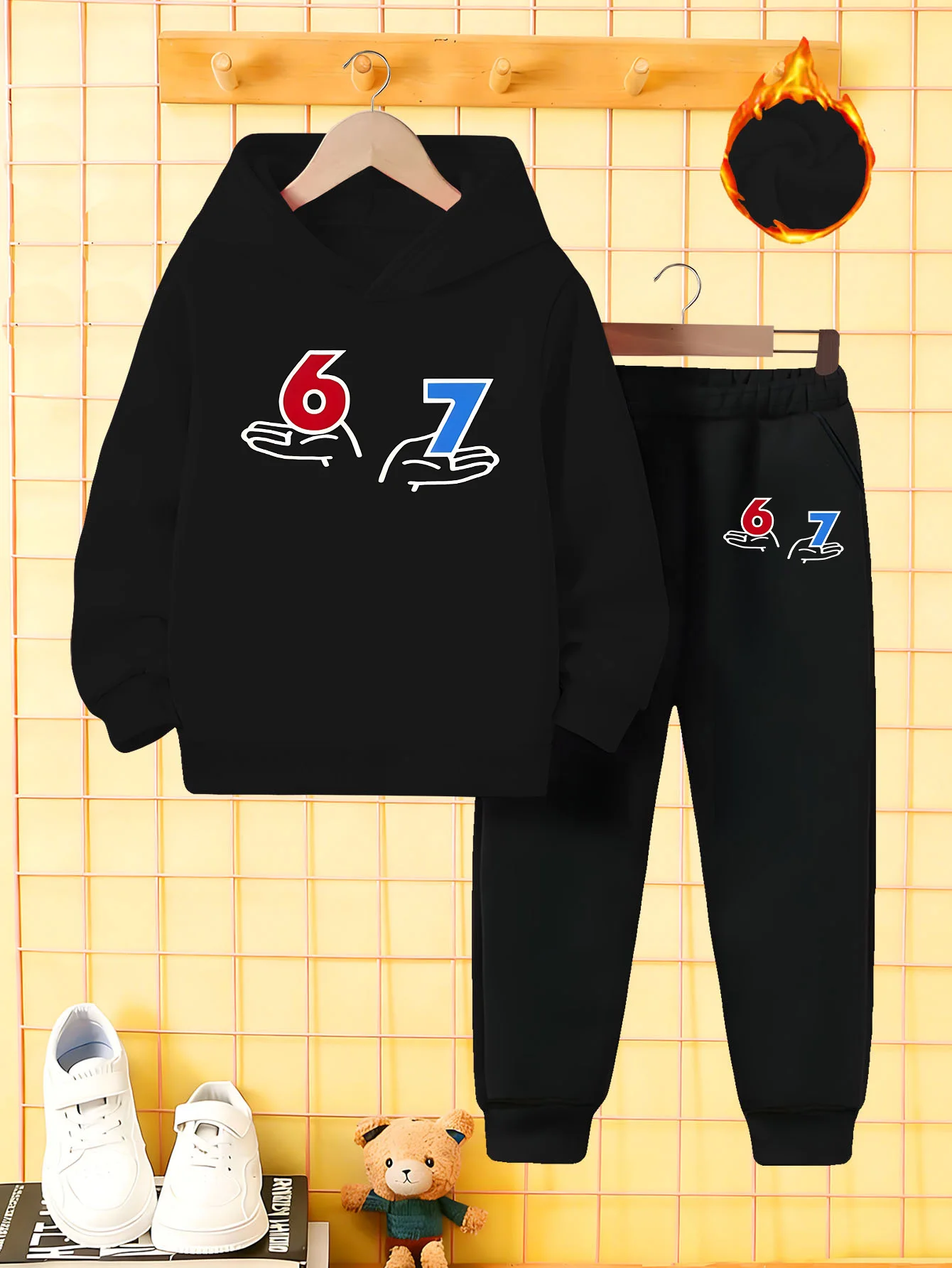 Trendy 2-Piece Kids' Hoodie Set featuring 
