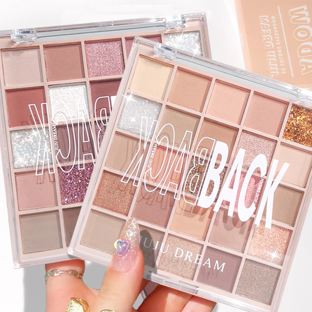 Paleta de sombras de 25 cores, glitter fosco perolado multicolorido, paleta de sombras marrom rosa vermelha, sombra de maquiagem diária