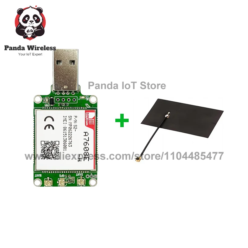 A7608E-H USB Dongle with GPS GNSS Option And Antenna Option Qualcomm Chip LTE CAT1 Data Voice B1 B3 B5 B7 B8 B20 B28 B38 B40 B41