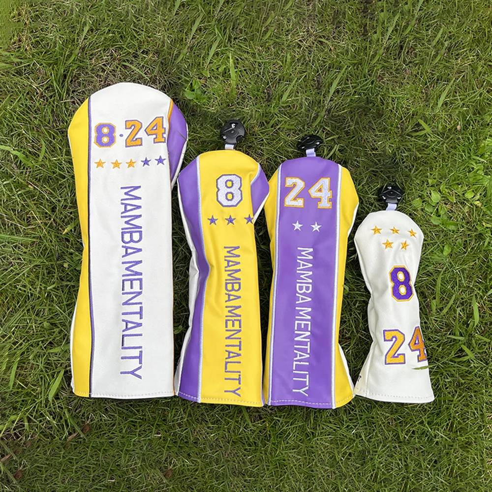 

Limited Edition Dark Jersey Golf Driver Headcover Basketball Style PU Leather Wood Cover for 1 3 5 Fairway