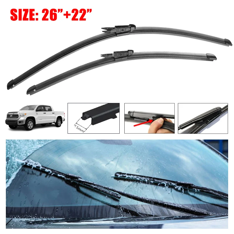 

Car Wiper Blade For Toyota Tundra Sequoia 2007~2019 XK50 Cleaning Front Windscreen Windshield Wipers Sticker Auto Accessories