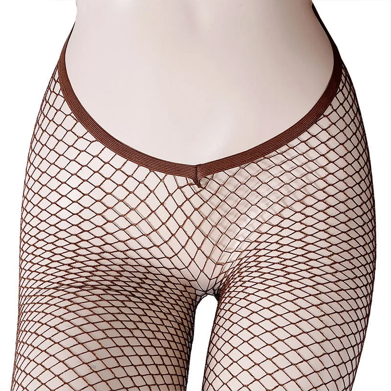 sexy pantyhose female Mesh women tights stocking slim V-waist gold silver hollowed fishnet stockings club party hosiery TT101