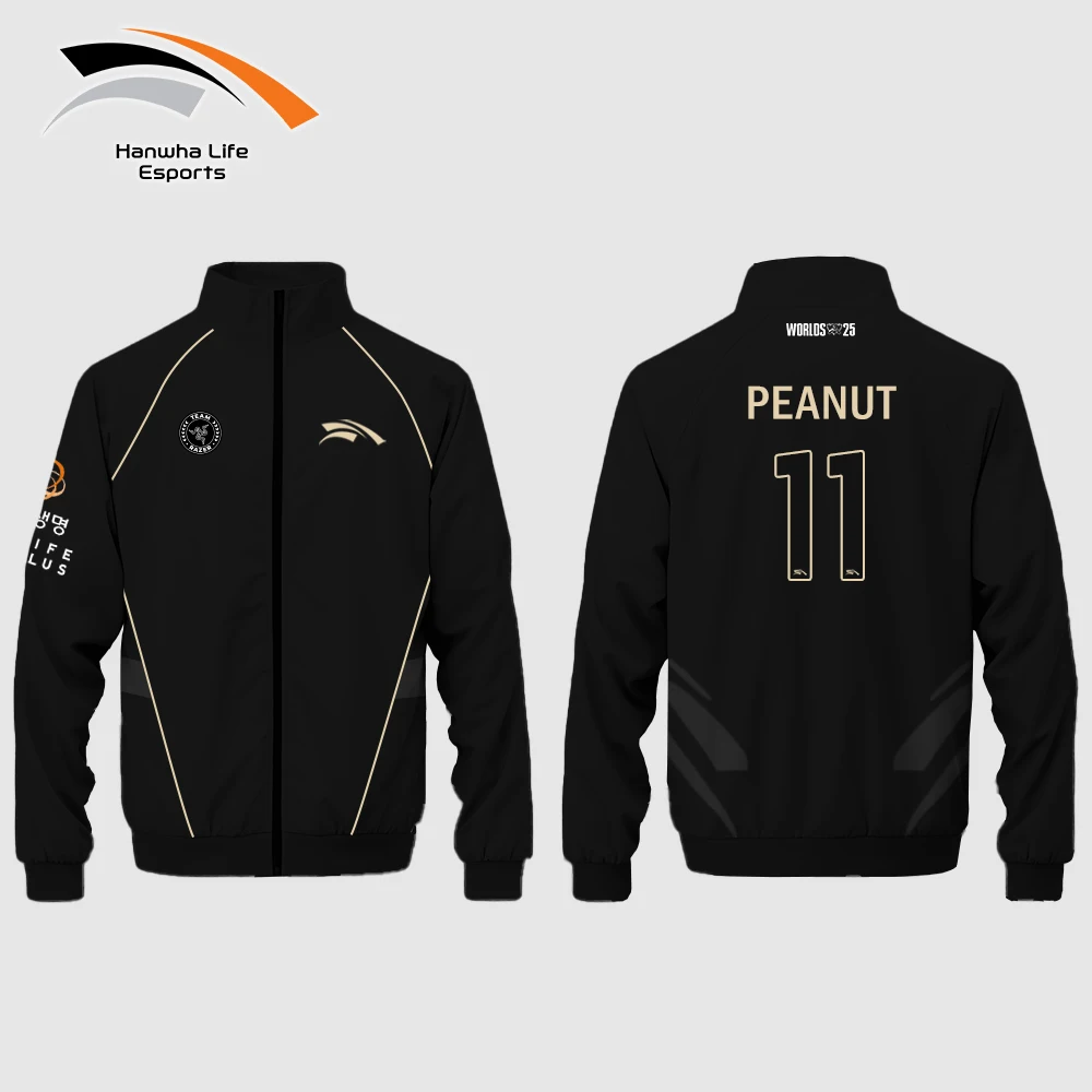 HLE Esports Team سترة موحدة مخصصة 2025 بطولة العالم لاعب التدريب جيرسي رجالي الخريف/الشتاء زمم طوق هوديي #6