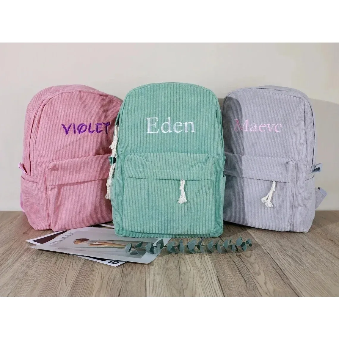 تخصيص اسم حقيبة الظهر سروال قصير مطرز - حقيبة مدرسية مخصصة للأطفال الصغار الموسم المدرسي |    المدرسة الأساسية متينة ولطيفة