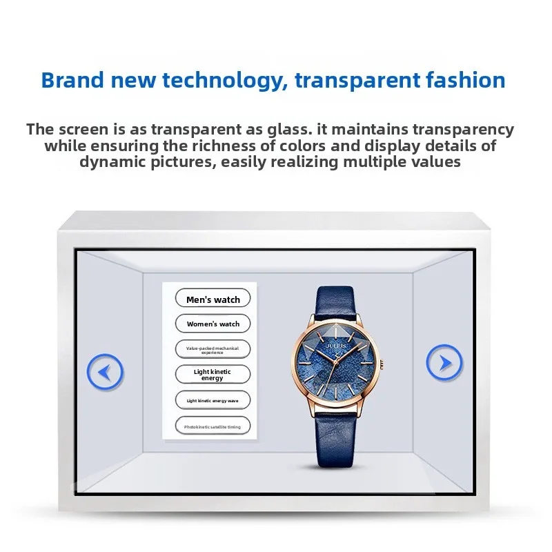 3D holographic interactive advertising machine multimedia touch LCD window transparent display cabinet all-in-one machine