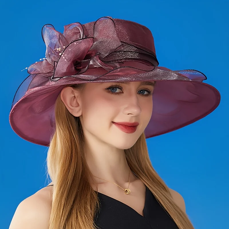 Elegant Sophisticated Velvet Hat Perfect for Formal Occasions Evening Events Breathable Comfortablehigh-crowned Sun Hat