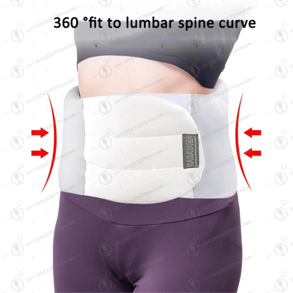 Lumbar Support Pillow for Sleeping, Soft Silk Cotton Lumber Pillow for Bed，Adjustable Wrap for Side, Back & Stomach