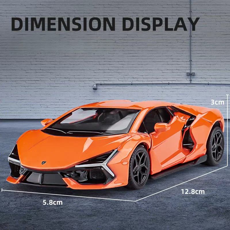 Simulation Diecasts & Toy Vehicles Lamborghini Revuelto Supercar RMZ city 1:36 Alloy Collection Model Pull Back Car & Doors Open