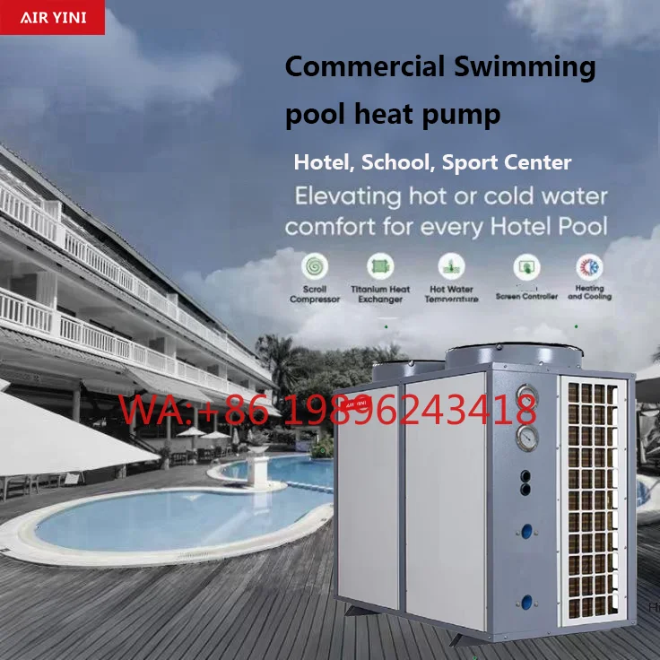 

R32 R290 45KW 380V Wi-Fi Control Air to Water Pool Heater Swimming Heat Pump With Scroll Compressor