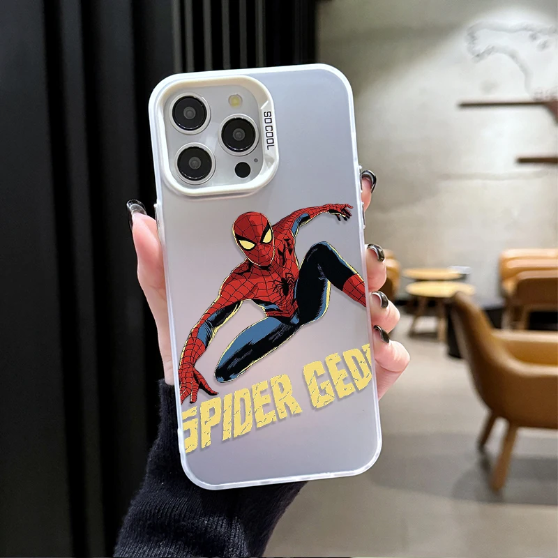 Custodia rigida per telefono Spider-Man di Marvel per IPhone 17 16 15 14 13 12 11 Pro Max Plus 17 Air 16E X XR XS Max Copertura completa antiurto