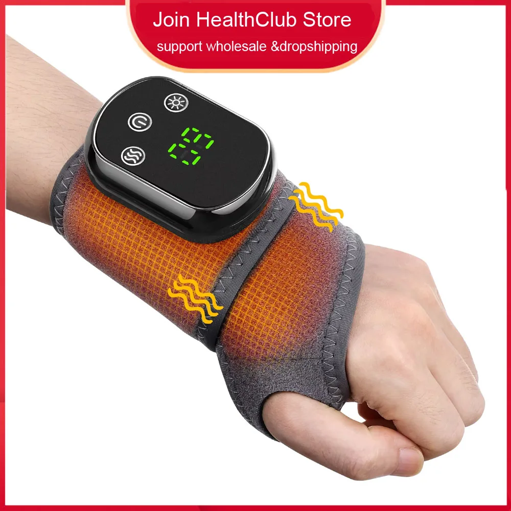 

Electric Heating Wrist Guard 3 Levels Vibration Massager 5-speed Temperature Hot Compress Hand Wrist Protection Health Care