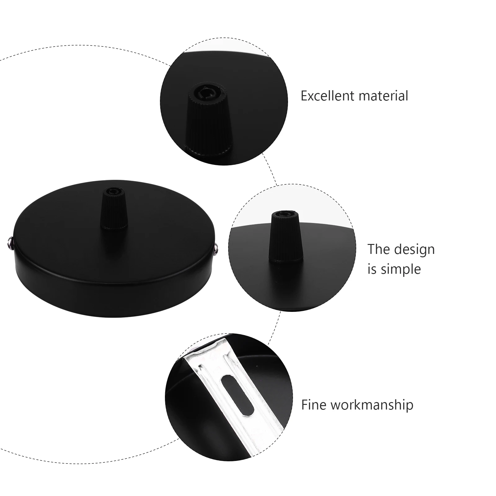 

2Pcs Ceiling Light Base Durable Pendant Lamp Base Round Ceiling Mounted Plate Light Chassis Practical Installation Accessory