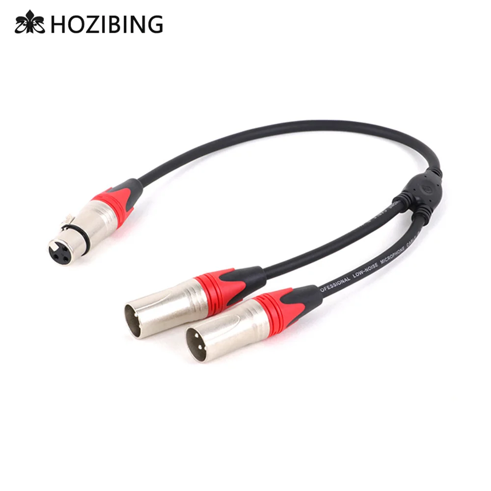 

XLR Splitter Cable XLR Female To dual XLR Male Y Cable Balanced Microphone Splitter Cord Audio Adaptor