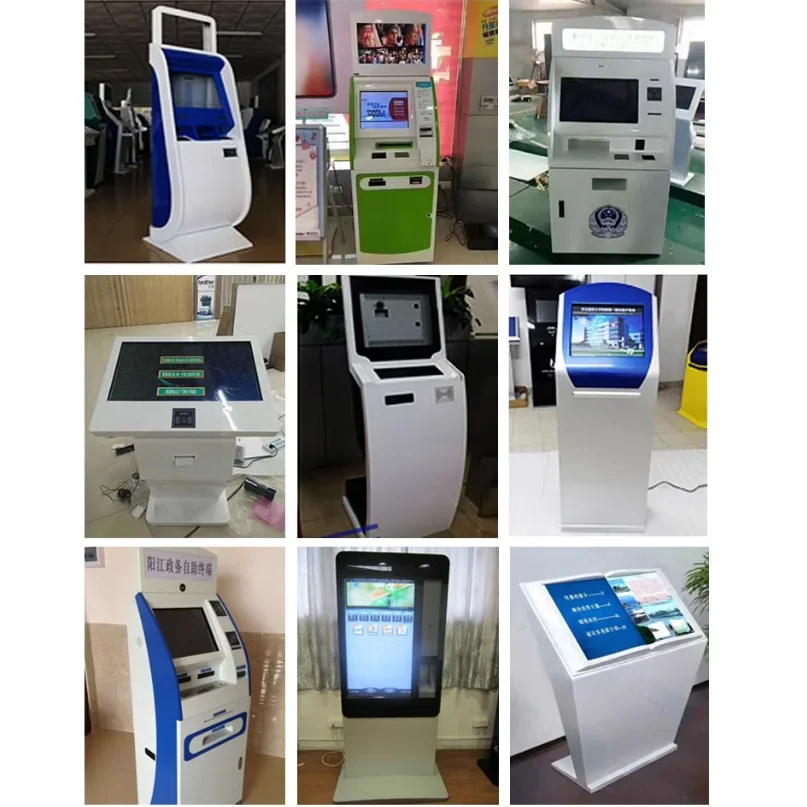21.5 inch self-service ordering machine queuing machine self-service bill notes acceptor payment terminal kiosk