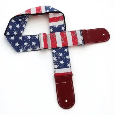 

Bass Guitar Strap Adjustable Sling Cotton Canvas Durable Decorative Unique Pattern Comfortable Wear Guitar Strap