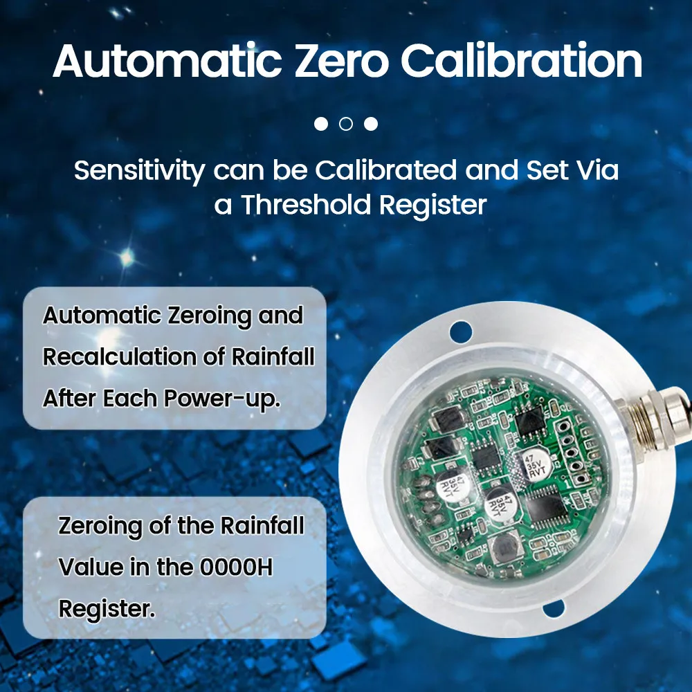 Optyczny czujnik deszczu dwukanałowy zewnętrzny meteorologiczny miernik deszczu monitorujący precyzyjny nadajnik wody deszczowej