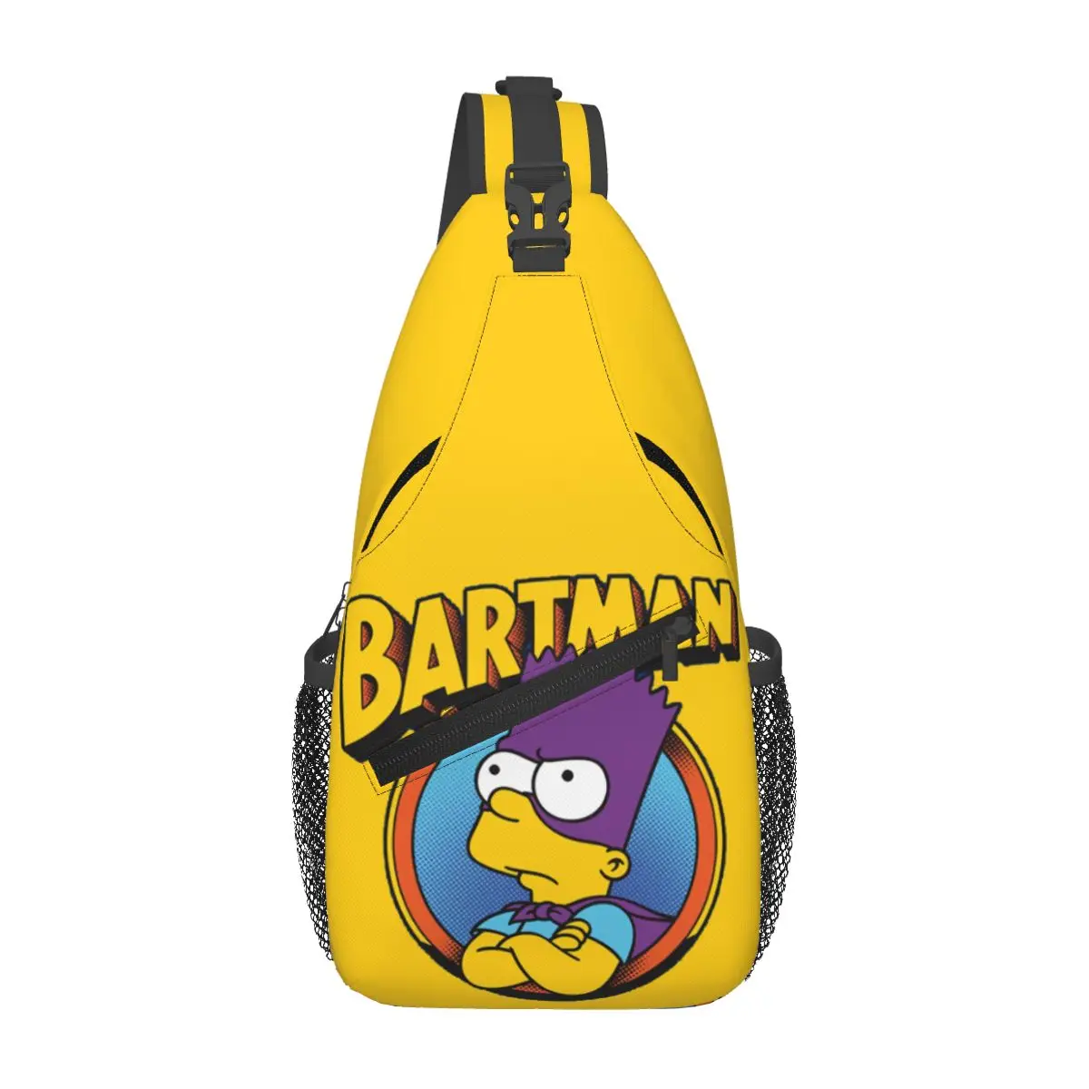 

Custom The Simpsons Bart Backpack for Boys Girls Hiking Bag Women Men Shoulder Crossbody Chest Backpack Sling Crossbody Backpack
