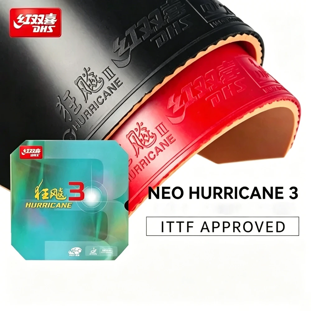 Orginal DHS Hurricane 3 NEO Provincial Table Tennis Rubber Orange Sponge Professional Ping Pong Rubber
