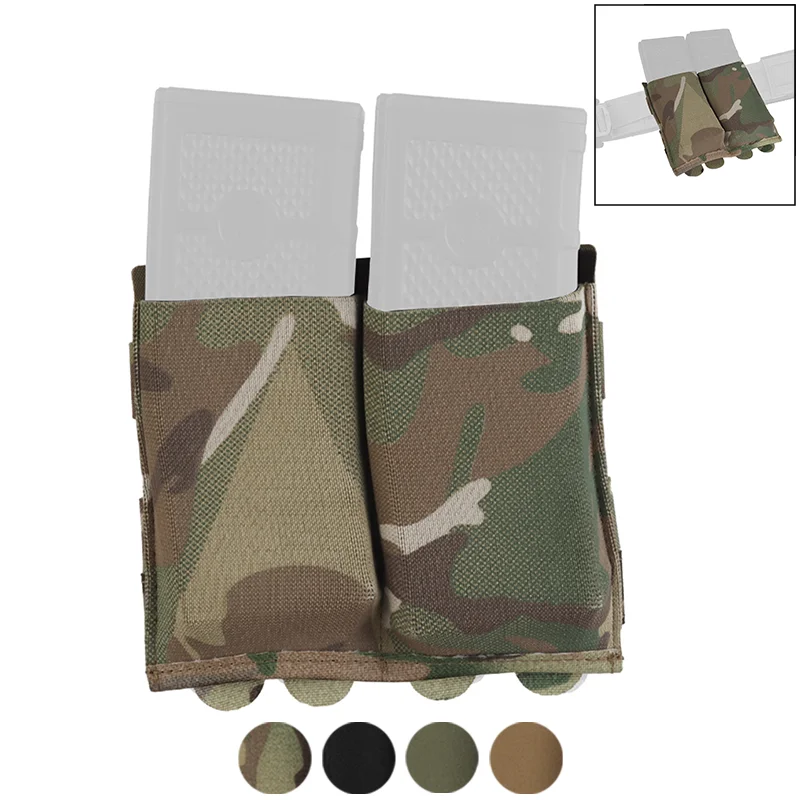 

Dual AR Size Elastic Double Magazine Pouch Universal Fit MOLLE Panel Organizer for Outdoor Airsoft Gear Accessories