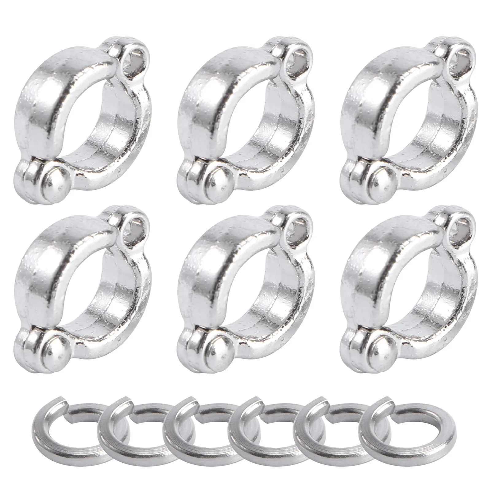 

6pcs Stainless Steel Parrot Foot Rings Multifunctional Bird Ankle Accessories Rust Resistant Lightweight Training Foot Chain